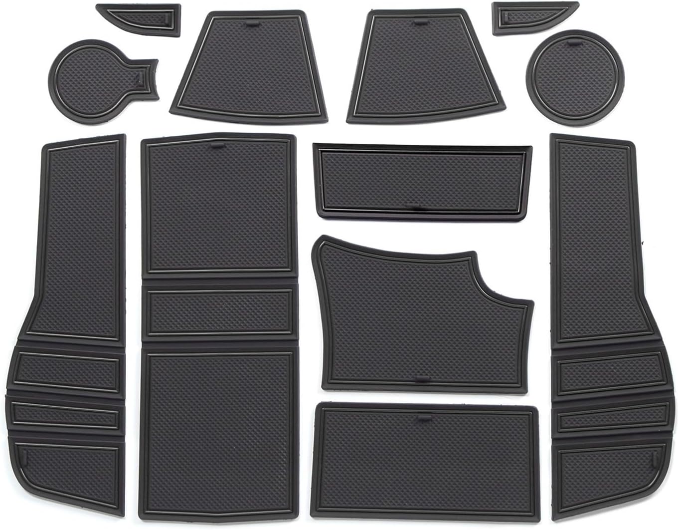 Anti-Slip Gate Slot Cup Mat Compatible 2008 E-2008 GT Line 2019-2024 Non-Slip Pad Accessories Styling(20-2008 12pcs RED)