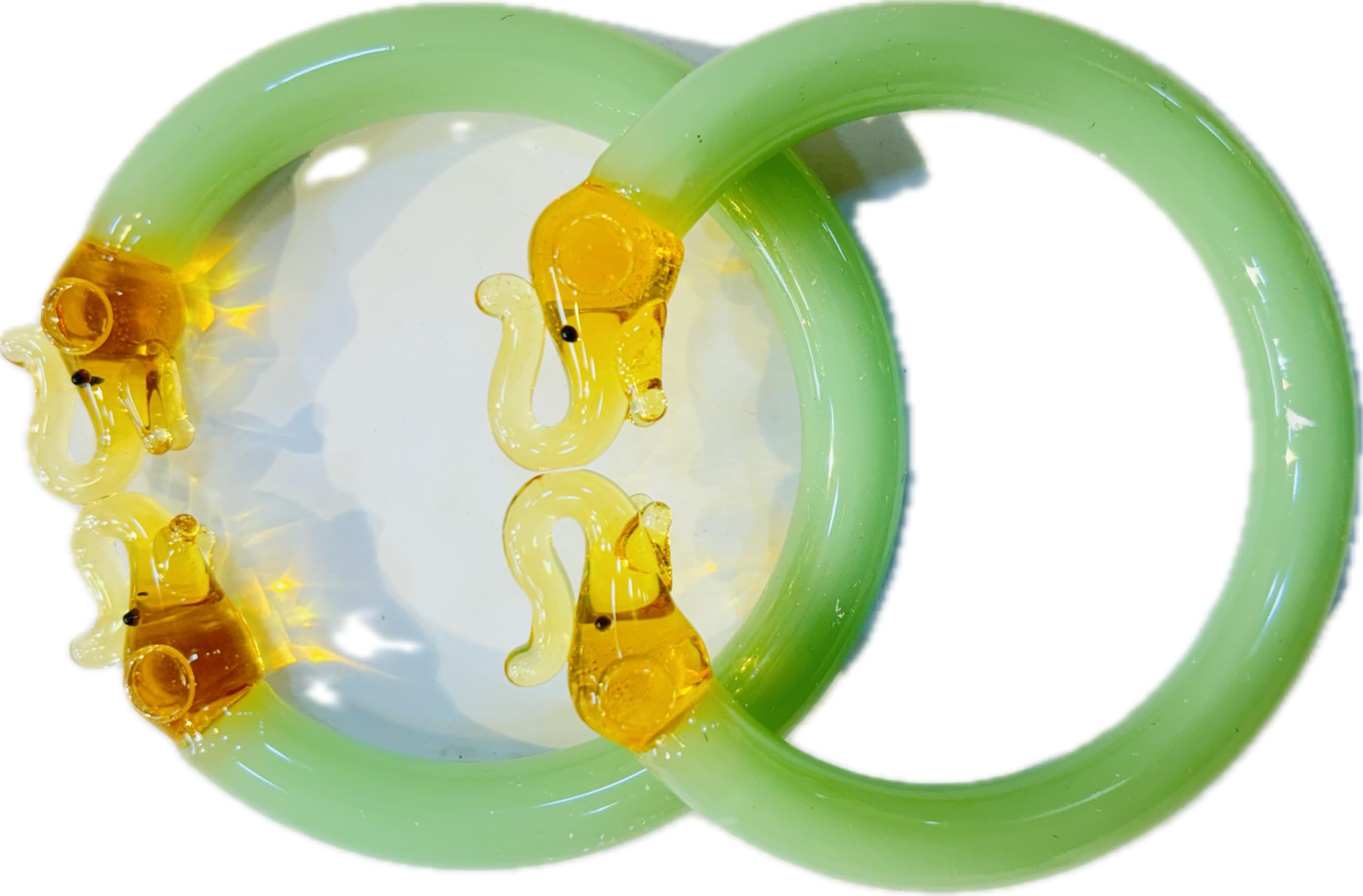 Elephant Face Glass Bangles for women and girls. (PISTA GREEN, 2.6) (B0CP1WKS86) Amazon Price History, Amazon Price Tracker