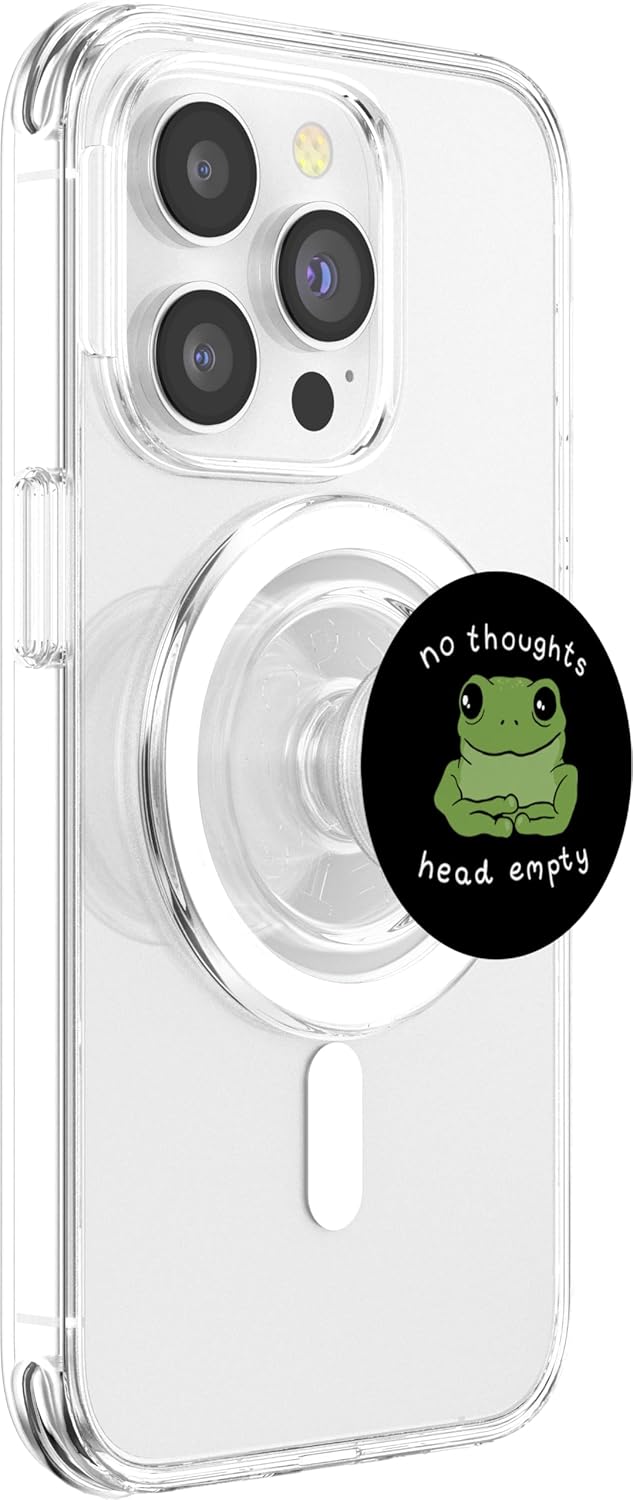 No Thoughts Head Empty Cute Frog Meme Aesthetic PopSockets MagSafe PopGrip for iPhone