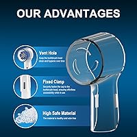 Vista 3 de Paquete de 6 fundas para cepillos de dientes a prueba de polvo compatibles con cabezales de repuesto Oral B iO Ultimate Clean Gentle Care y cepillos