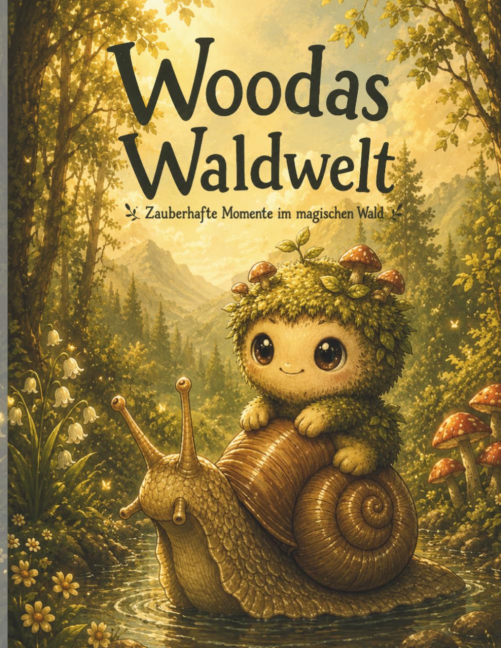 Woodas Waldwelt: Zauberhafte Momente im magischen Wald zum Ausmalen