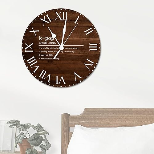 Miniatura 120 de ArogGeld Definición de recursos humanos, reloj de PVC, frases motivacionales, sin marco, números romanos, significado de 12 pulgadas, silencioso