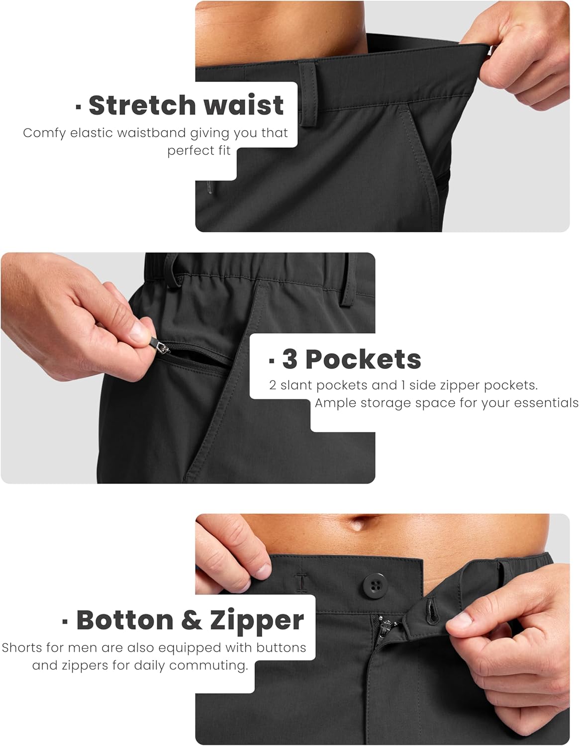 Soothfeel Men's Casual Shorts 7" Lightweight Golf Shorts for Men Stretch with Pockets Quick Dry Breathable Workout Shorts - Image 5