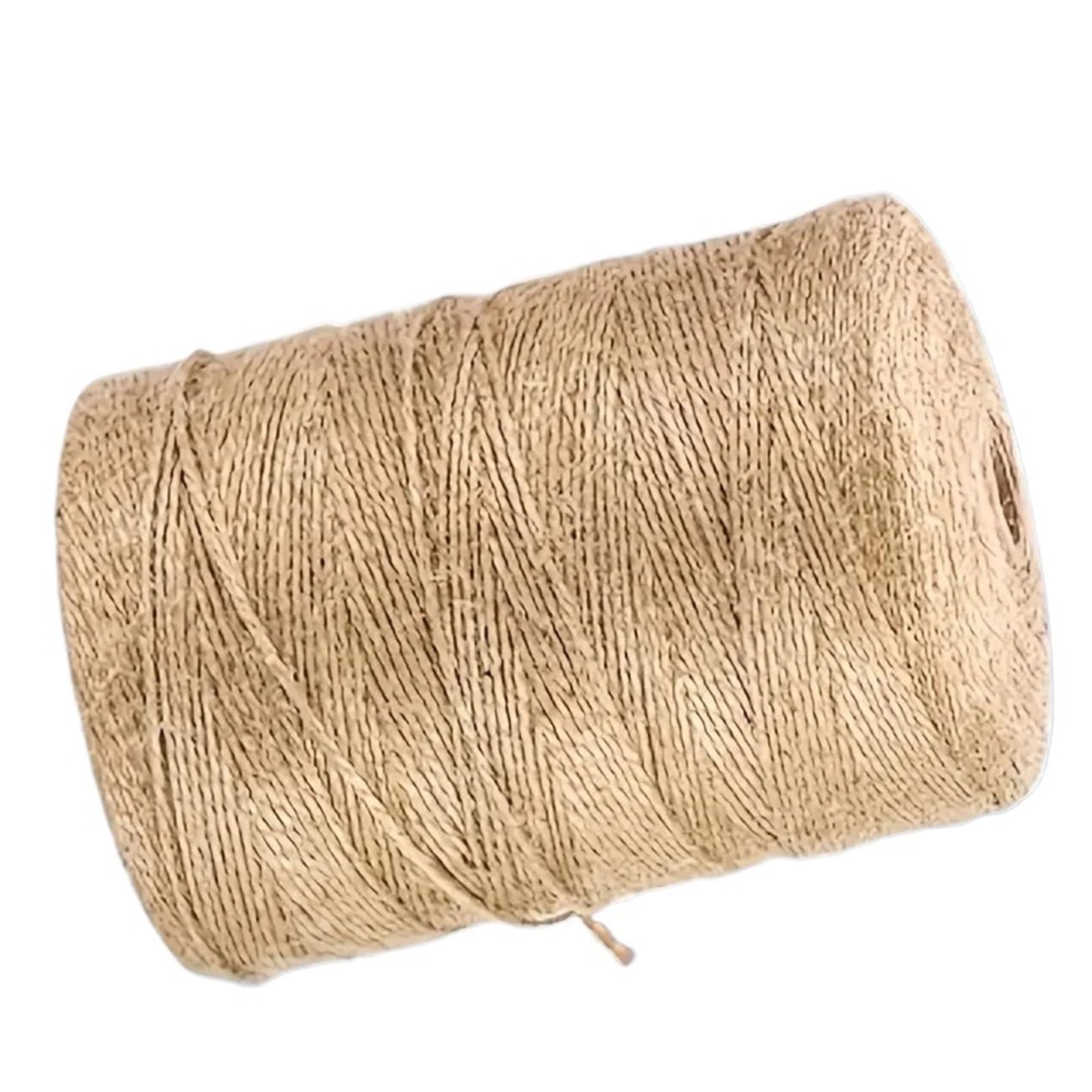 2PCS 200m X 2mm Heavy-Duty Jute Twine, 656ft Thick Craft String For Gardening, Wrapping & Art Decor For Garden