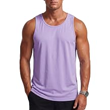 KEFITEVD Mens Workout Tank Tops Sleeveless Quick Dry UPF 80+ Summer Sun Shirts for Running Swim Gym Beach