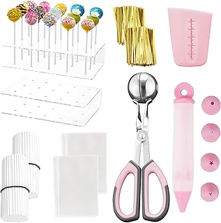 SULICRE 605Pcs Cake Pop Kit, Including Lollipop Sticks,Measuring Cup,Tre...