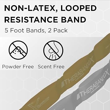 THERABAND CLX Resistance Band with Loops, Fitness Band for Home Exercise and Workouts