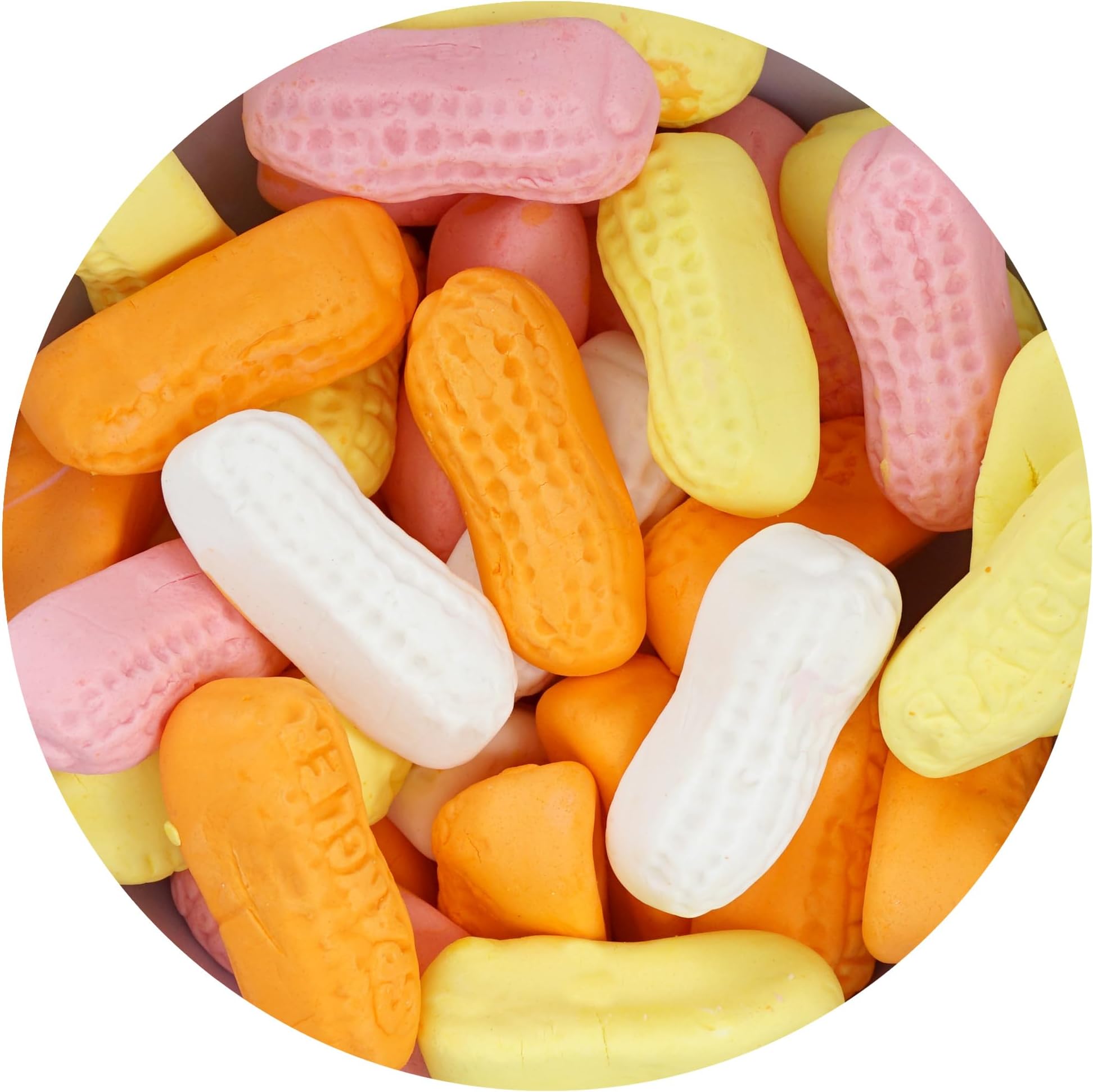 Circus Peanuts Assorted Marshmallow Candy, 2 Pound Bulk Bag, Marshmallow Candy, Nostalgic Candy