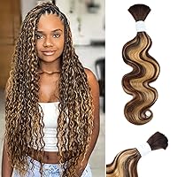 Vista 7 de Cabello Humano para Trenzado 100g Un Paquete/Lote de 22 Pulgadas, Cabello Natural Negro, Onda de Agua, Rizado, a Granel, para Trenzado Sin Tejido