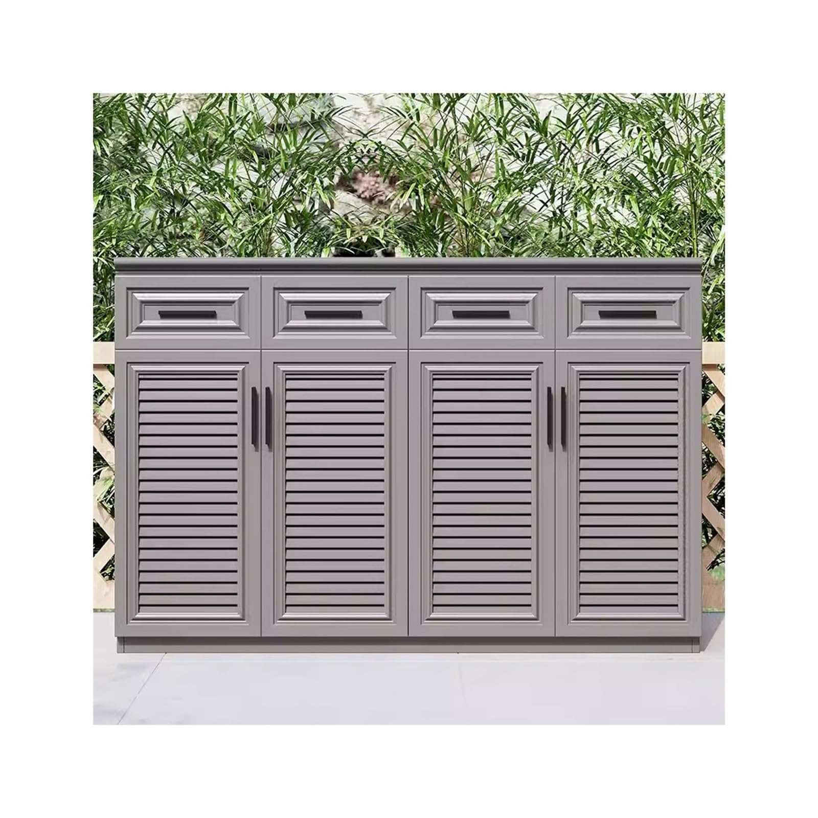 SaryEdge Outdoor Storage Shed Light Luxury Balcony Cabinet Household Doorstep Outer Cabinet Outdoor Large Capacity Storage Cabinet Outside Tools Cabinet,