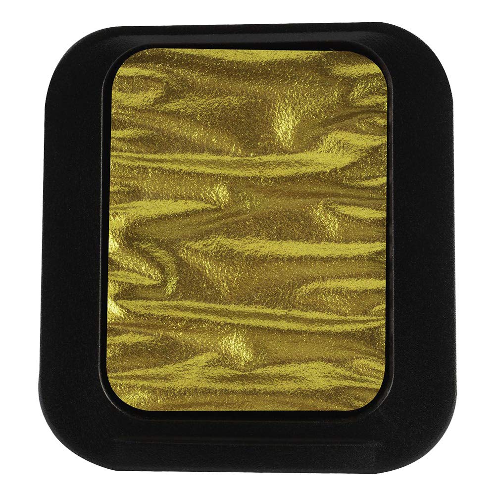 Finetec Pearlescent Watercolor Pan Refill, Metallic Crystal Gold (F1223)