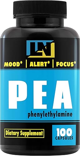 PEA (feniletilamina) 100 cápsulas. Estimulante del SNC. Ideal para energía y pre-entrenamiento, un potente neurotransmisor, supresor del apetito y