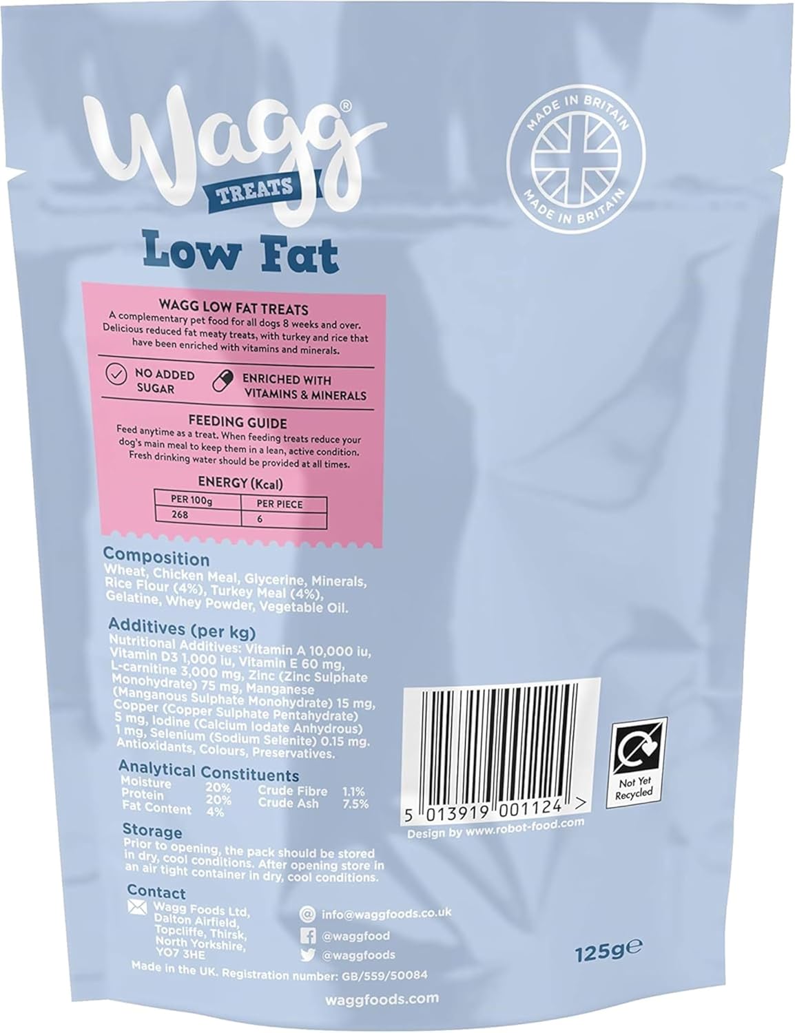 Wagg Low Fat Treats 125 g (Pack of 7)