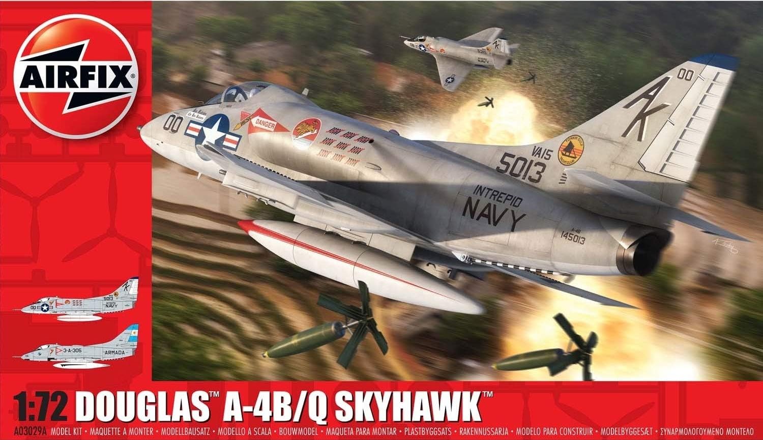 A03029A 1:72 Scale Douglas A-4B/Q Skyhawk Model Kit, Multi