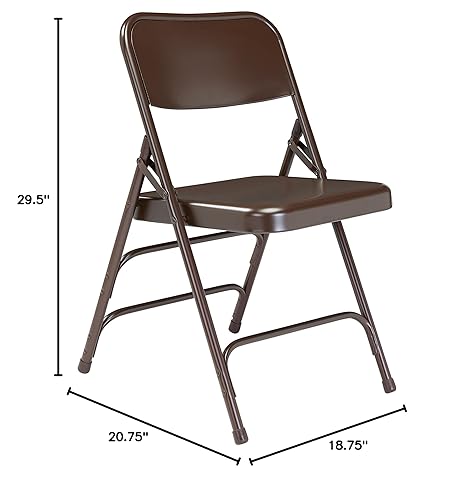 Miniatura 3 de National Public Seating - Sillas plegables portátiles de acero de la serie 300, sillas plegables de alta resistencia para interiores y exteriores,