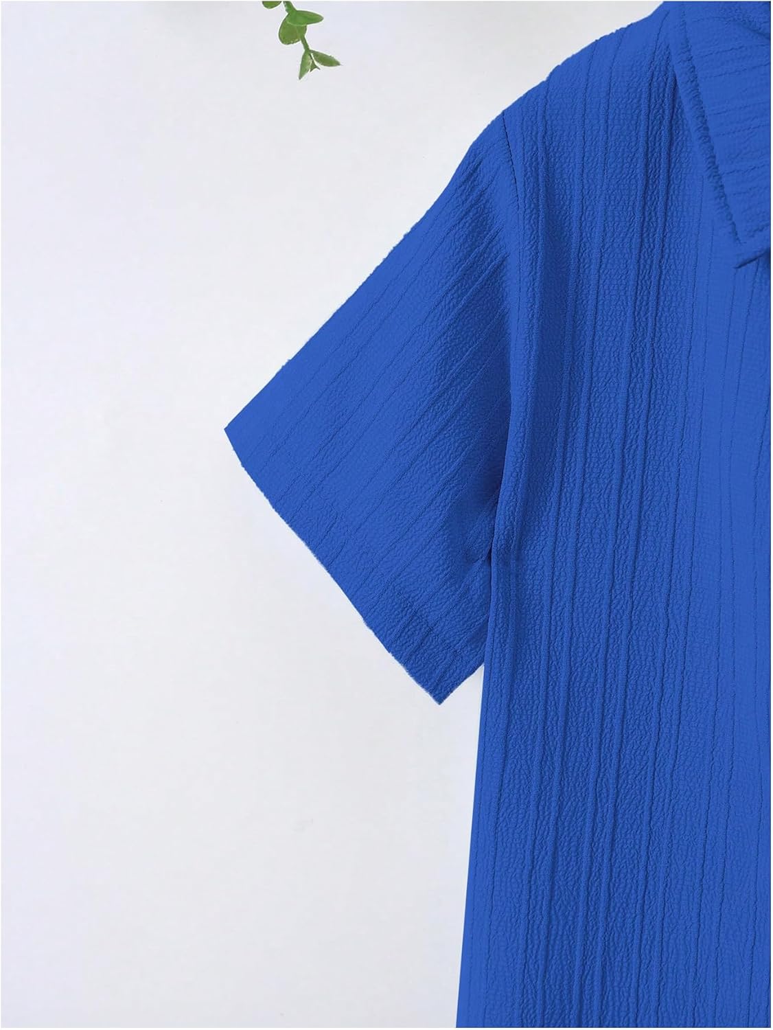 SweatyRocks Boy's 2 Piece Summer Vacation Outfits Short Sleeve Collar Button Down Shirt and Shorts Clothing Set - Image 5