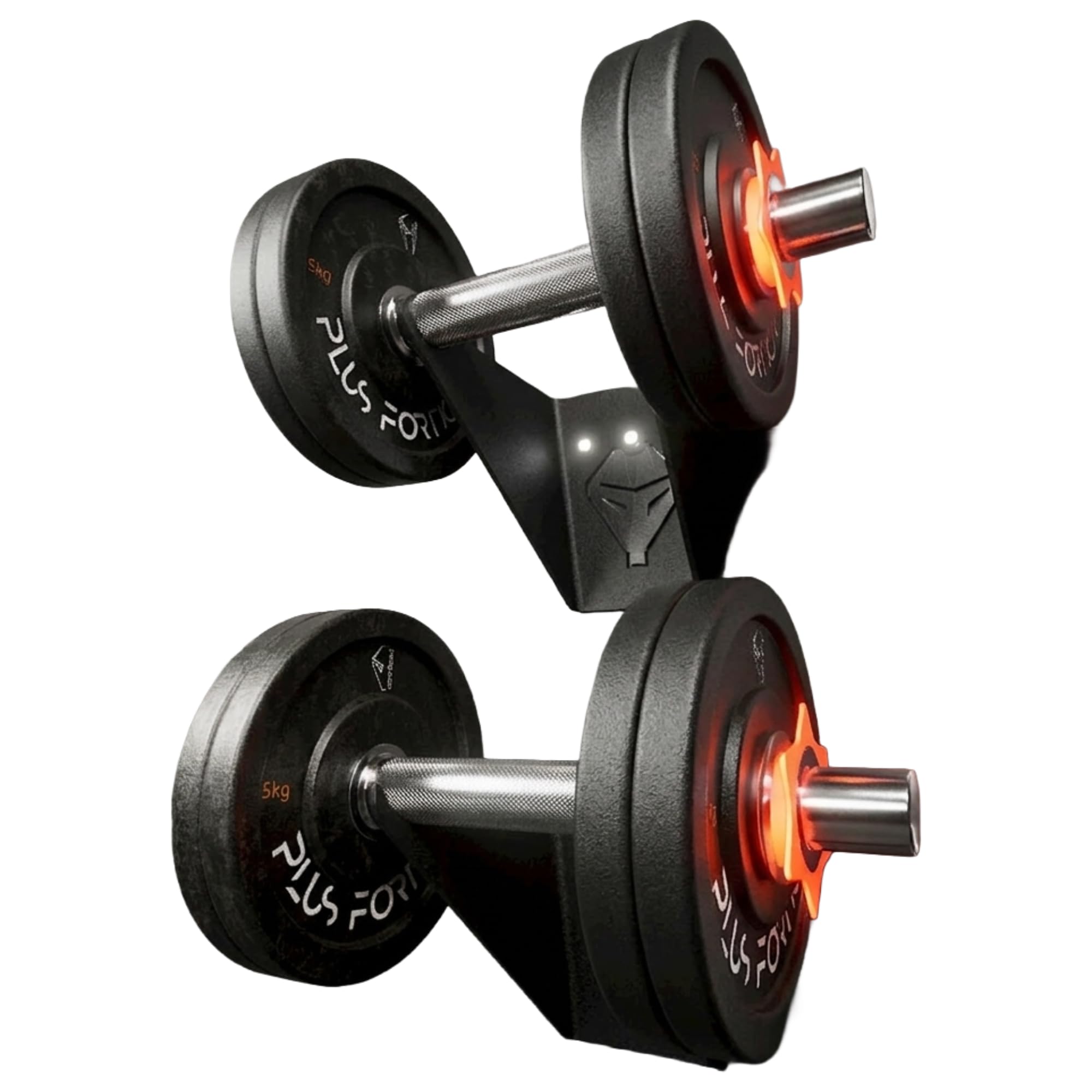Soporte de Pared para Mancuernas (Pack 2 Unidades) – Rack Individual de Acero Reforzado para Pesas – Capacidad hasta 50 kg – Ahorro de Espacio en Gimnasio en Casa – HORIZONTE