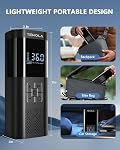 TEMOLA Tire Inflator Portable Air Compressor, 150PSI Fast Inflate with Pressure Gauge, Air Compressor Tire Inflator with LED Light, Portable Air Pump for Car Motorcycles Bike Sport Ball