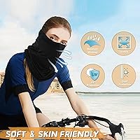 Vista 2 de Polaina de Cuello Bandana Máscara Facial: Bufanda de Enfriamiento Solar Gator Cubre Cabeza para Hombres Mujeres