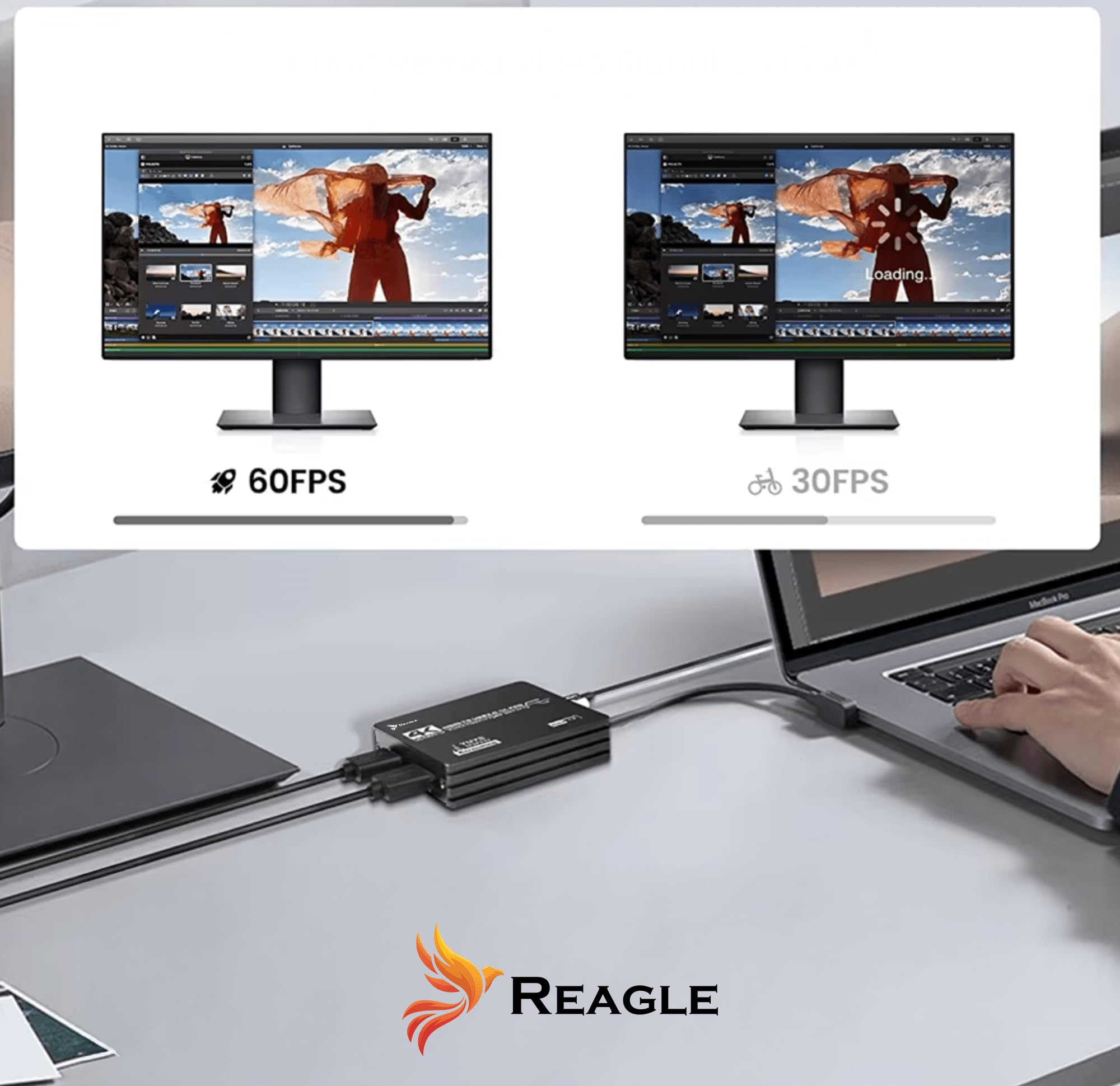 Reagl HDMI Video Capture Card 4K 60Hz USB 3.0 YUY2 OBS HDCP Game Capture para Consola,Cámara Plug & Play Stereo Audio HDMI Loop-Out Aluminio Carcasa