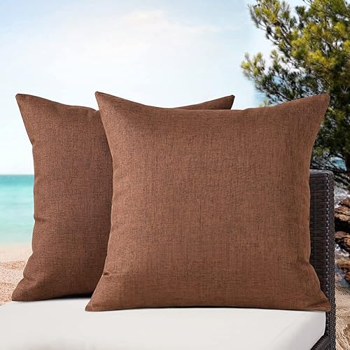 Miniatura 3 de OTOSTAR Juego de 2 fundas de almohada impermeables para exteriores de 12 x 20 pulgadas, fundas decorativas para cojines de jardín y patio, fundas de