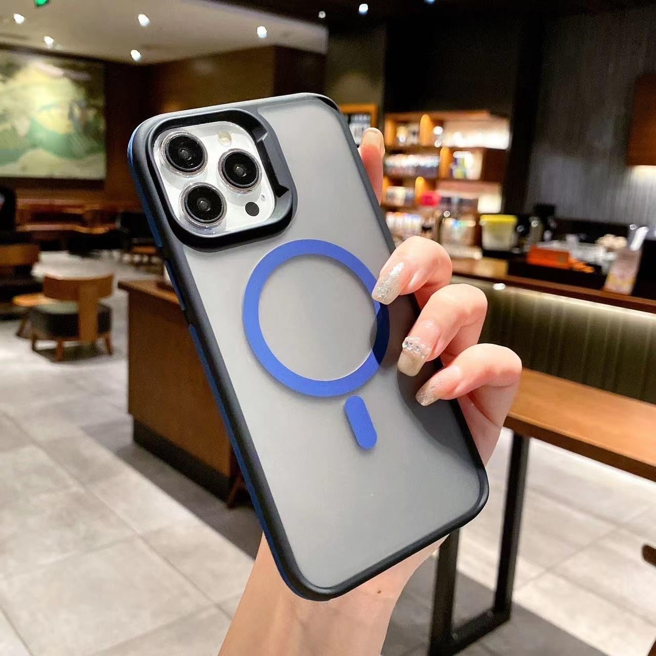 Bicolour Magnetic Case for iPhone 15 14 13 12 Pro Max [Compatible with MagSafe] Millitary Shockproof Translucent Hard Heavy Duty Matte