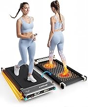 FUNRAY Versatile Walking Pad Treadmill with Incline - Dual-Sided Under Desk Treadmill with Foot Massage,2 in 1 Walking Mac...
