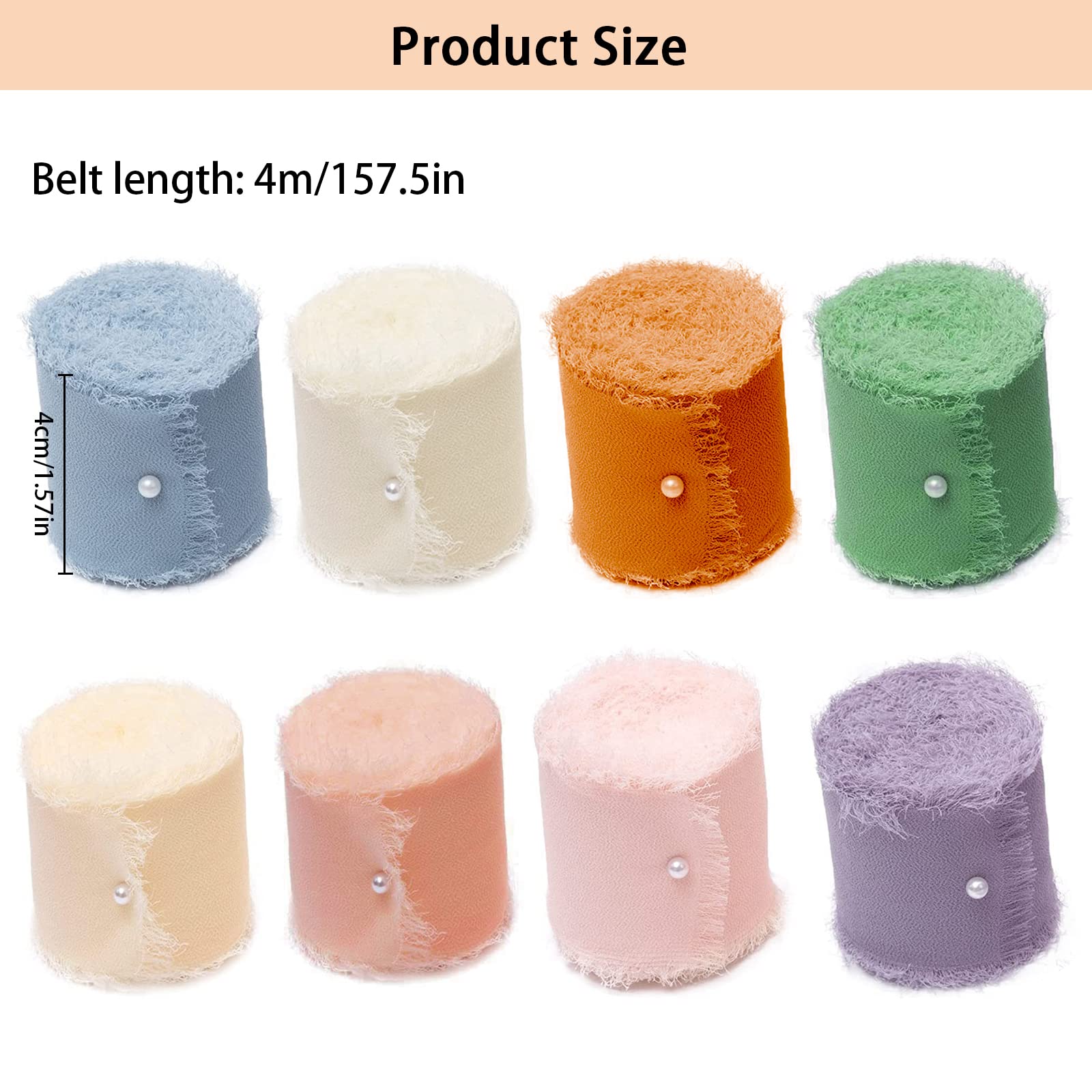 Handgemaakte franje chiffon lint, 3 rollen lintset, zijden linten met gerafelde randen stoffen doek voor huwelijksuitnodigingen, bruids boeketten, geschenkverpakking, doe-het-zelf knutseldecoratie (wit Handgemaakte franje chiffon lint, 3 rollen lintset, zijden linten met gerafelde randen stoffen doek voor huwelijksuitnodigingen, bruids boeketten, geschenkverpakking, doe-het-zelf knutseldecoratie (wit
