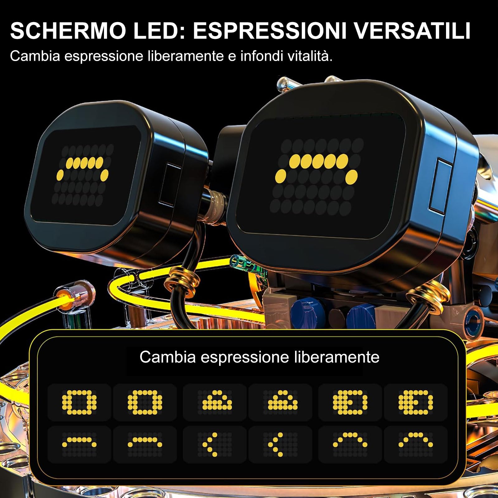 Kit per robot a sfera per bambini da 8 a 12 anni, rotola tramite app o telecomando, diverse espressioni degli occhi, giocattolo educativo della robotica STEM come regalo per ragazzi e ragazze (804