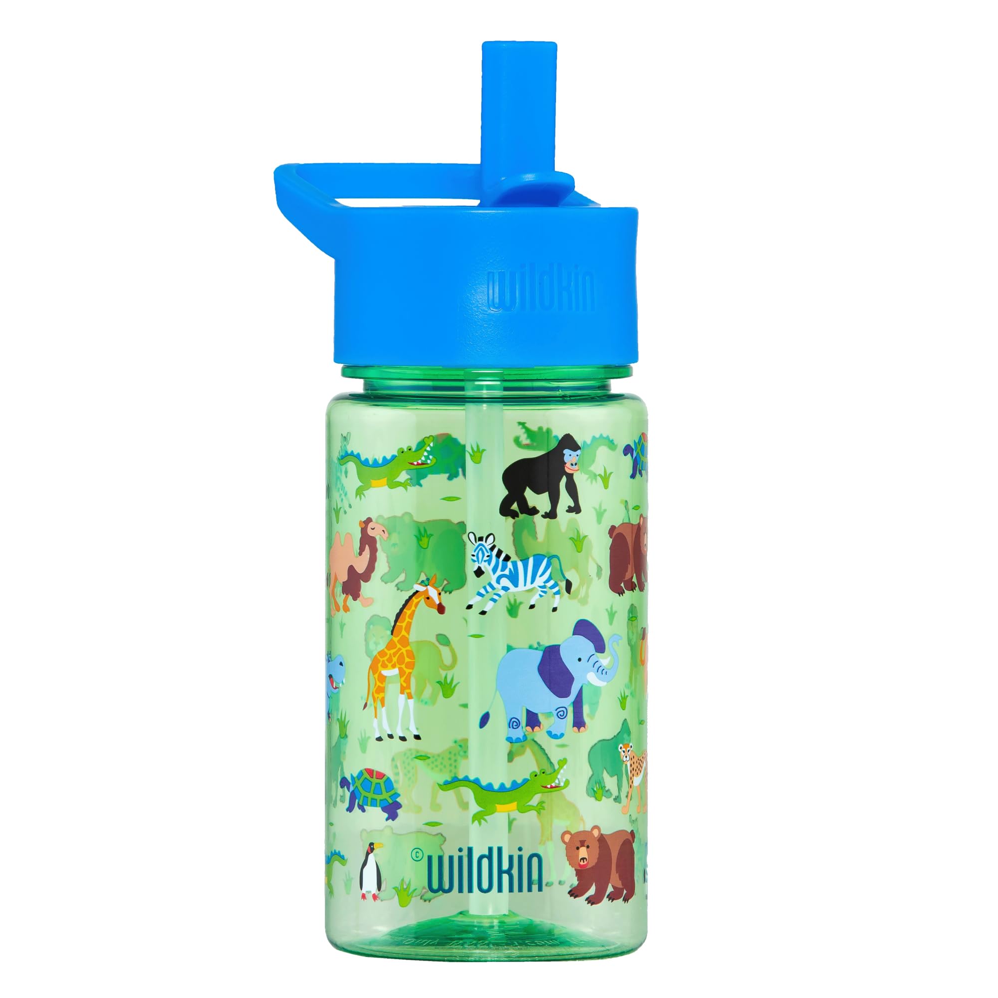 Kids 16 Oz Water Bottle – BPA-Free Tritan, Leak-Proof Lid, Durable & Easy to Clean - Wild Animals