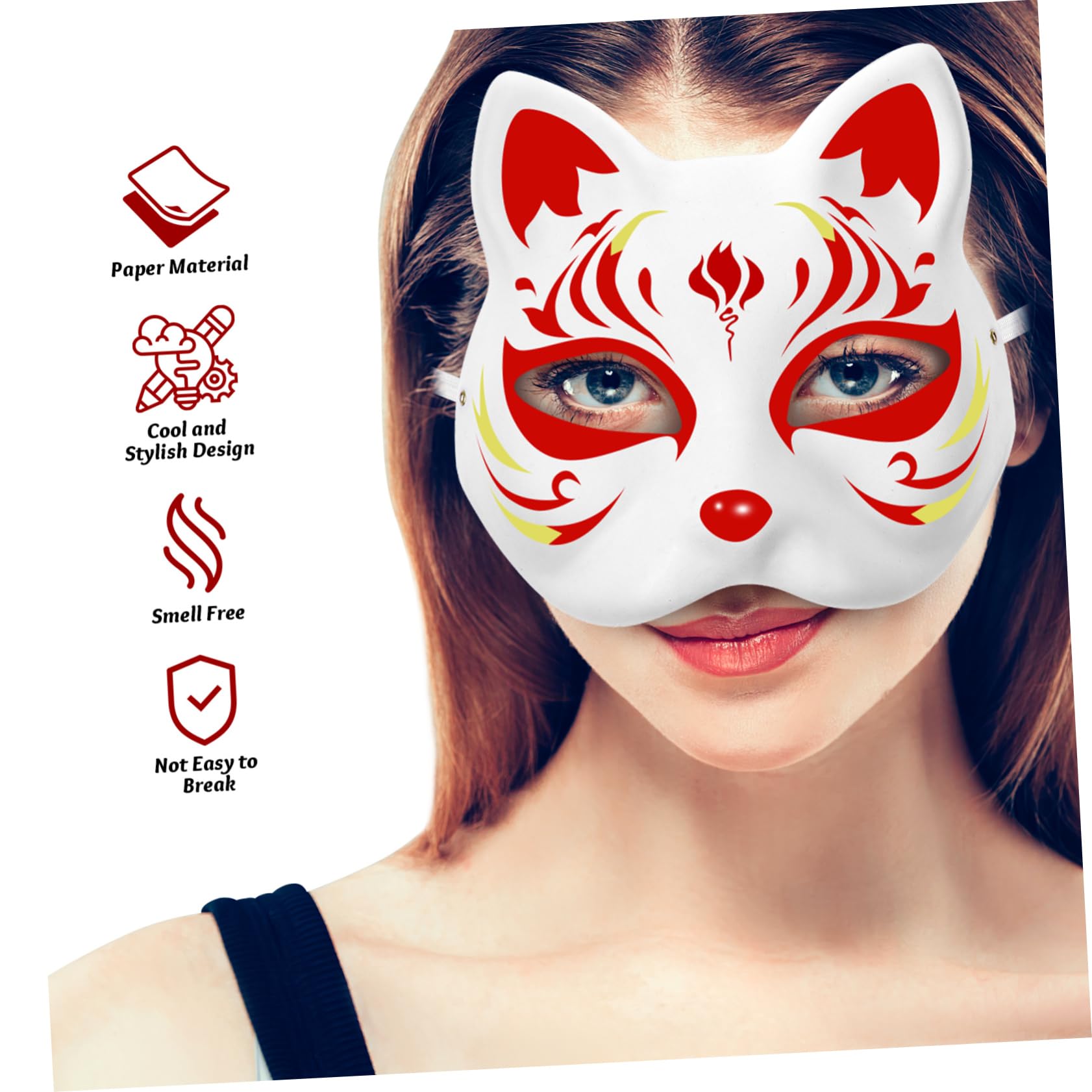 Homoyoyo 20pezzi Maschere Per Diy Maschere Vuote Per e Cosplay Ecologica Cat Face Per e