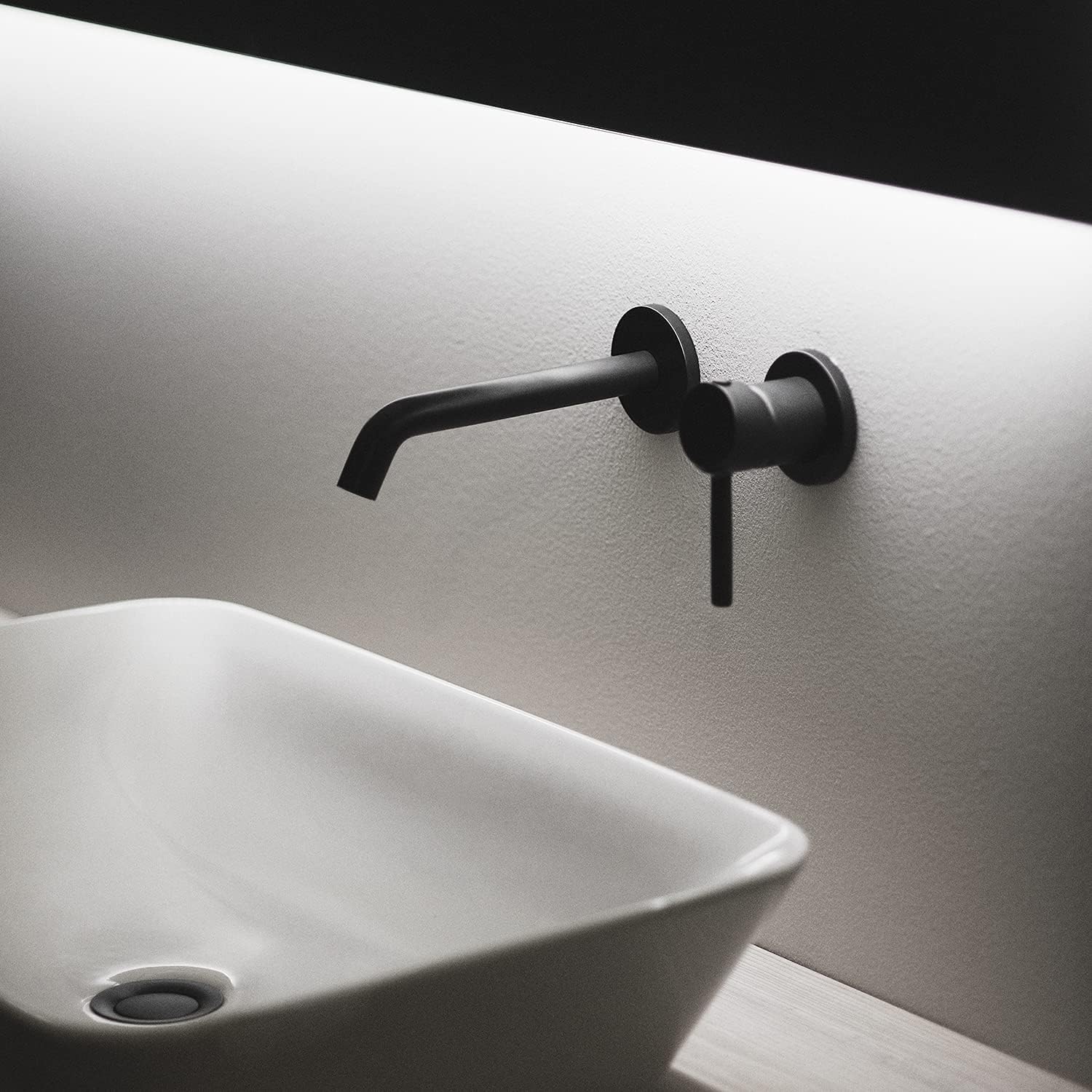 Ideal Standard Ceraline A6938XG Wall-Mounted Basin Mixer Tap Flush-Mounted Silk Black - Image 5