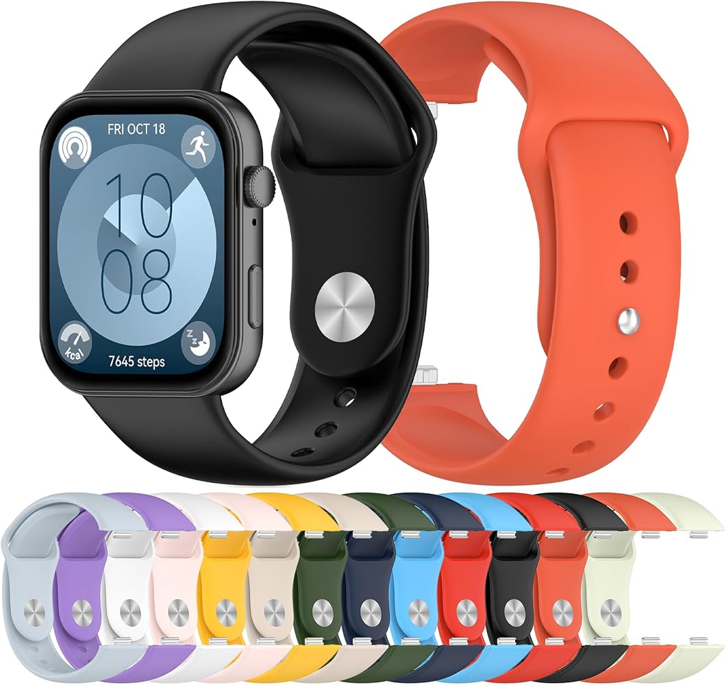 Amazon.com: HAODEE Silicone Strap For Huawei Watch Fit 3 band