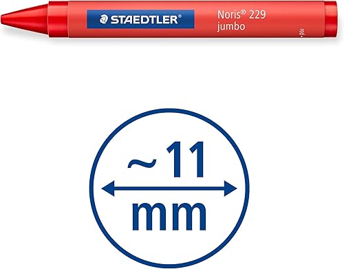 Miniatura 5 de Staedtler 229 12 C12 C12 - Crayones de cera jumbo, 0.433 in de ancho, varios colores (paquete de 12)