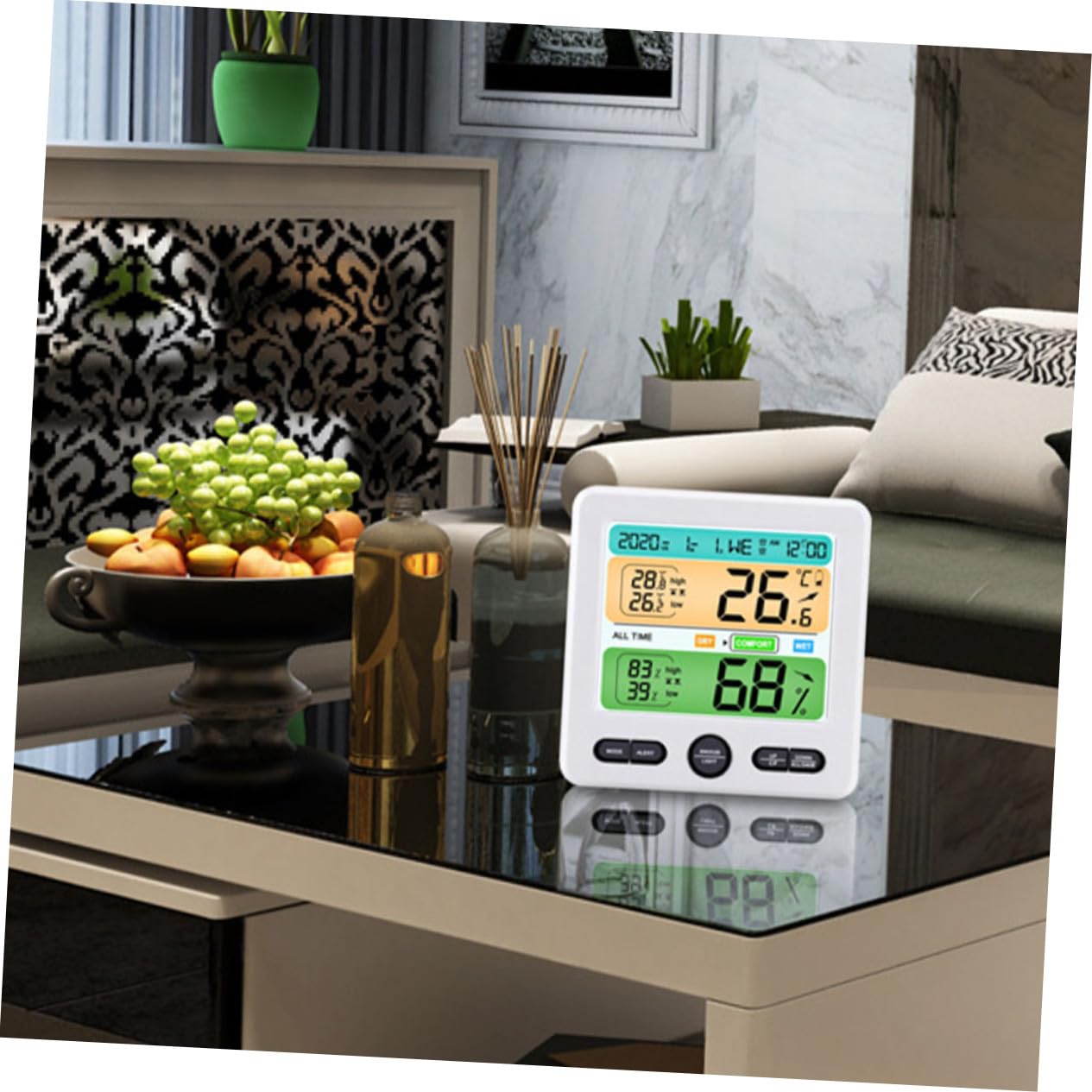 Milisten Digitales Innen-thermometer Hygrometer Feuchtigkeitsmesser Für Zuhause Büro Küche Schlafzimmer Mit Großem Display Und Präziser Temperaturanzeige