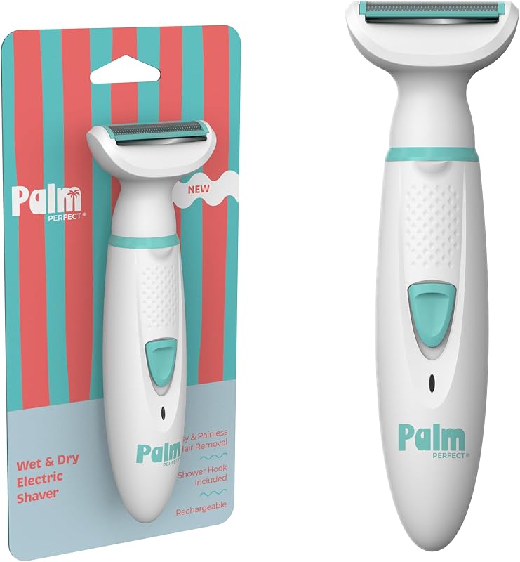 Barbeador elétrico recarregável palmperfect para mulheres com luz LED integrada