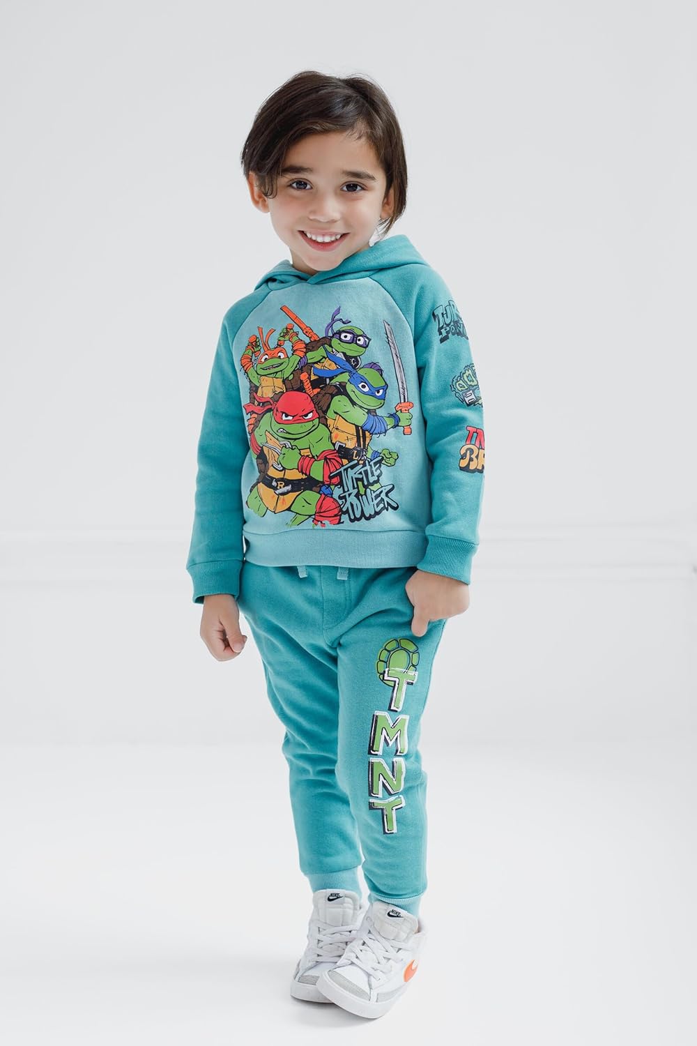 Teenage Mutant Ninja Turtles Fleece Pullover Hoodie and Pants Outfit Set Toddler to Big Kid Sizes (2T - 18-20) - Image 2
