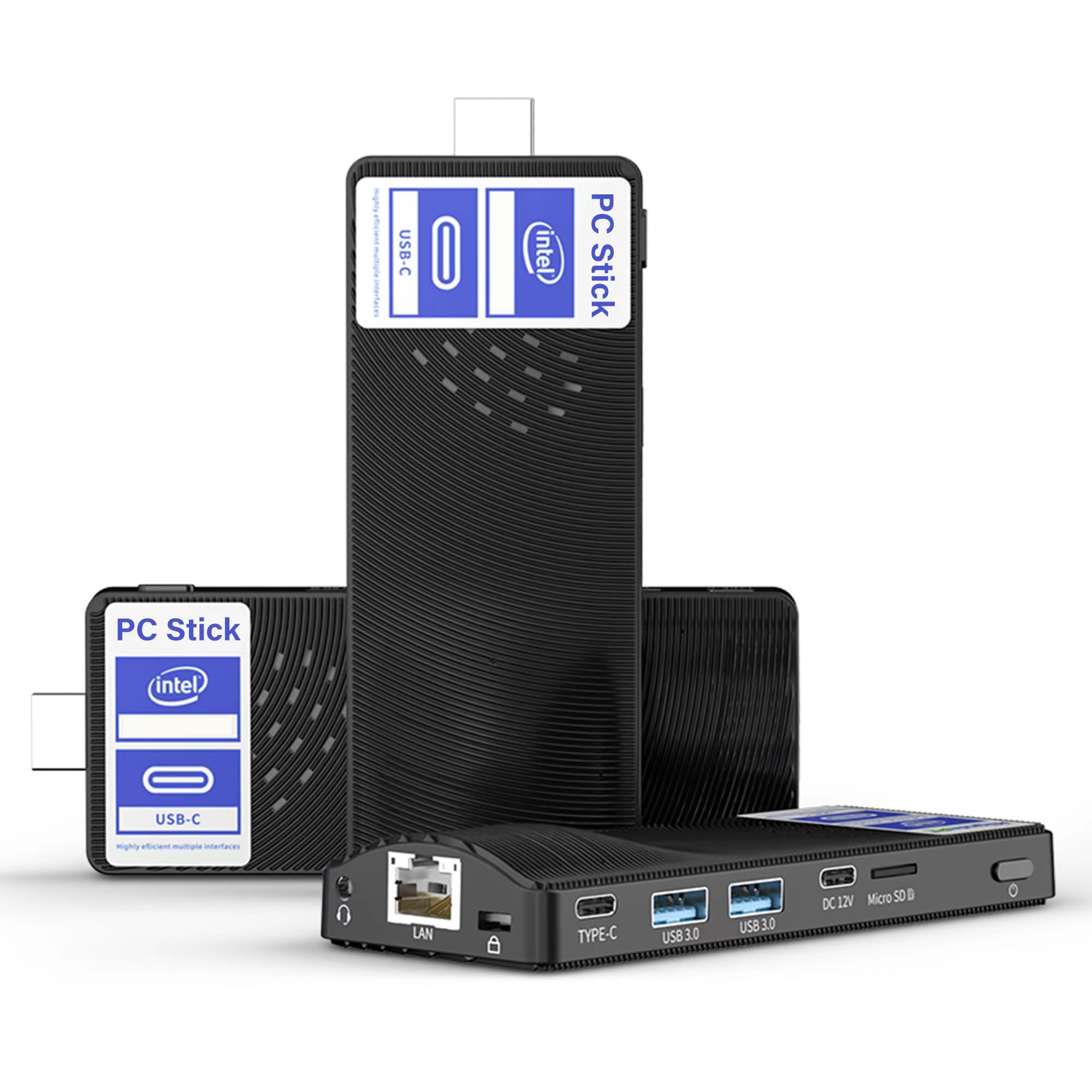 Mini PC Stick Win 11 Pro, Fanless Mini Computer, Celeron J4125 8GB 256GB eMMC 2.7 GHz, USB-C, USB3.0 X 2, RJ45 Gigabit Ethernet 4K 60Hz, WiFi BT 5.2 HDMI 2.0 für Geschäft Zuhause Büro