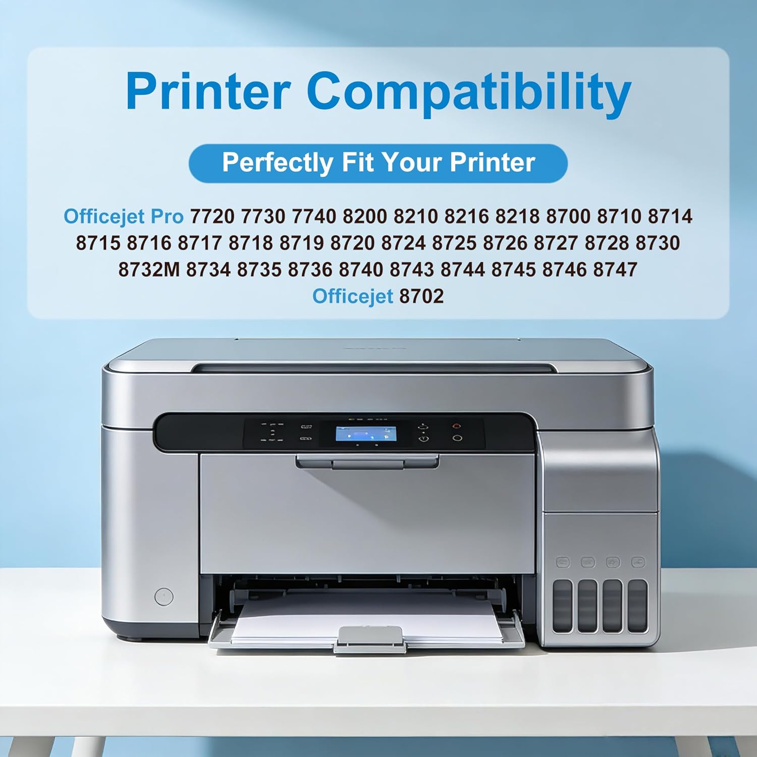 952XL Black Ink Cartridges Compatible for HP 952 Ink Replacements for HP 952 Balck Ink 952xl Work with HP Printer OfficeJet Pro 7740 8710 8715 8720 8702 8732M 8736 8715 8725 8730 8743 Printer(2 Black)