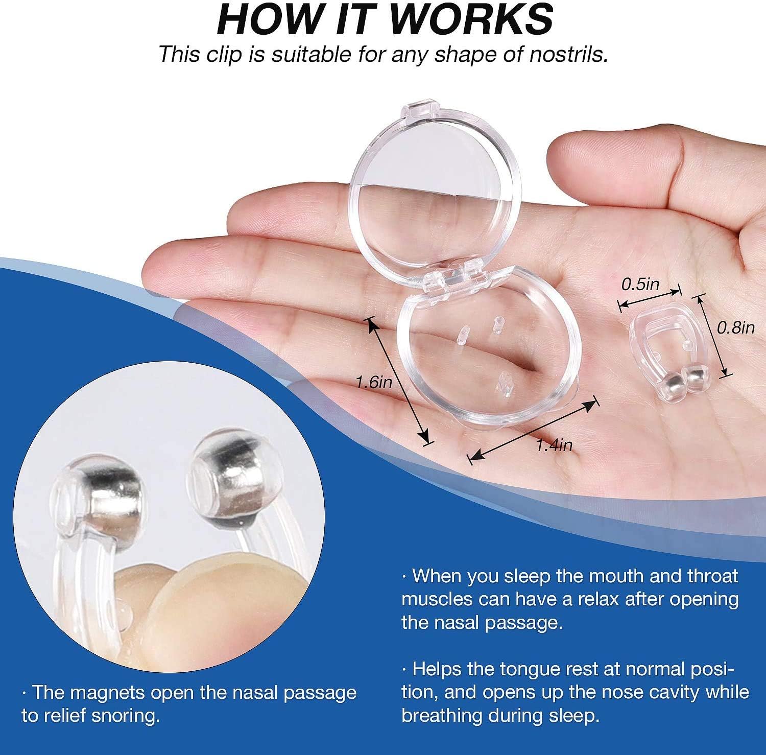 S Solution, Anti-Magnetic Sn Clip, Magnetic Nose Clip and Reusable Facial Slimming Belt (10 Silicone Snoring Devices + 1 face Slimming Belt): Health & Personal Care