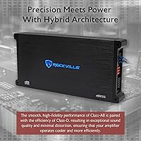 Vista 3 de Rockville dB25 - Amplificador estéreo para coche (2800 W, 1400 W, RMS 2 canales)