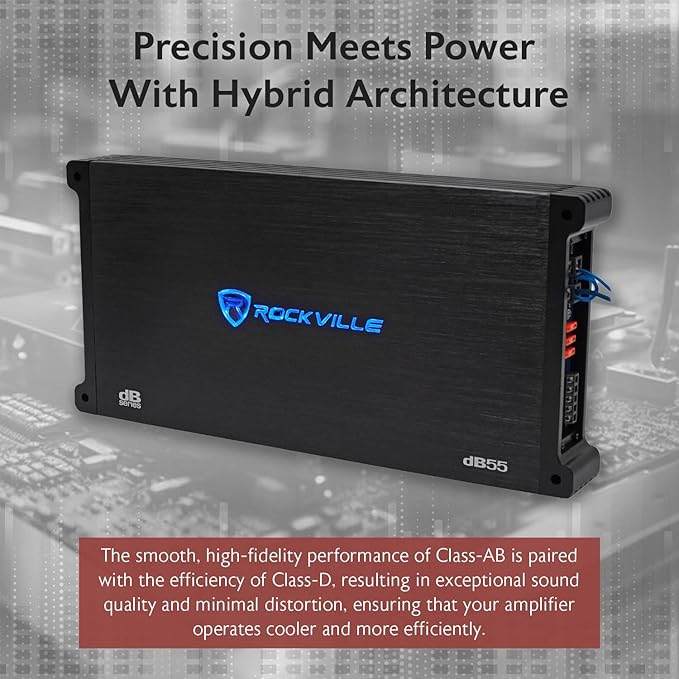 Amplificador de Auto Rockville dB55 4000W 5 Canales miniatura 3
