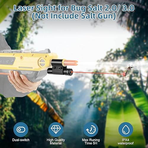 Miniatura 3 de Ynleuxgs Mira láser roja para SplatiBall SRB1200 y SRB400 con 2 juegos de baterías, vista láser de pistola de sal compatible con bomba BB Airsoft