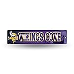 Rico Industries NFL Minnesota Vikings 16-Inch Plastic Street Sign Dcor