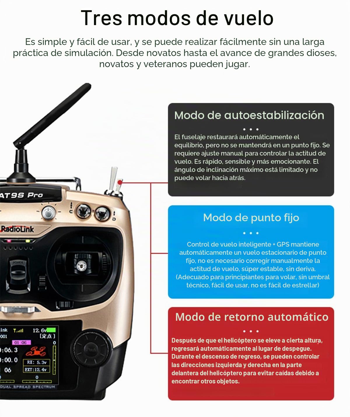 Helicópteros RC para adultos, JCZK 300C PRO 2.4G 12CH Flybarless RC Helicóptero modelo con control de vuelo inteligente H1 y posicionamiento GPS (versión RTF)