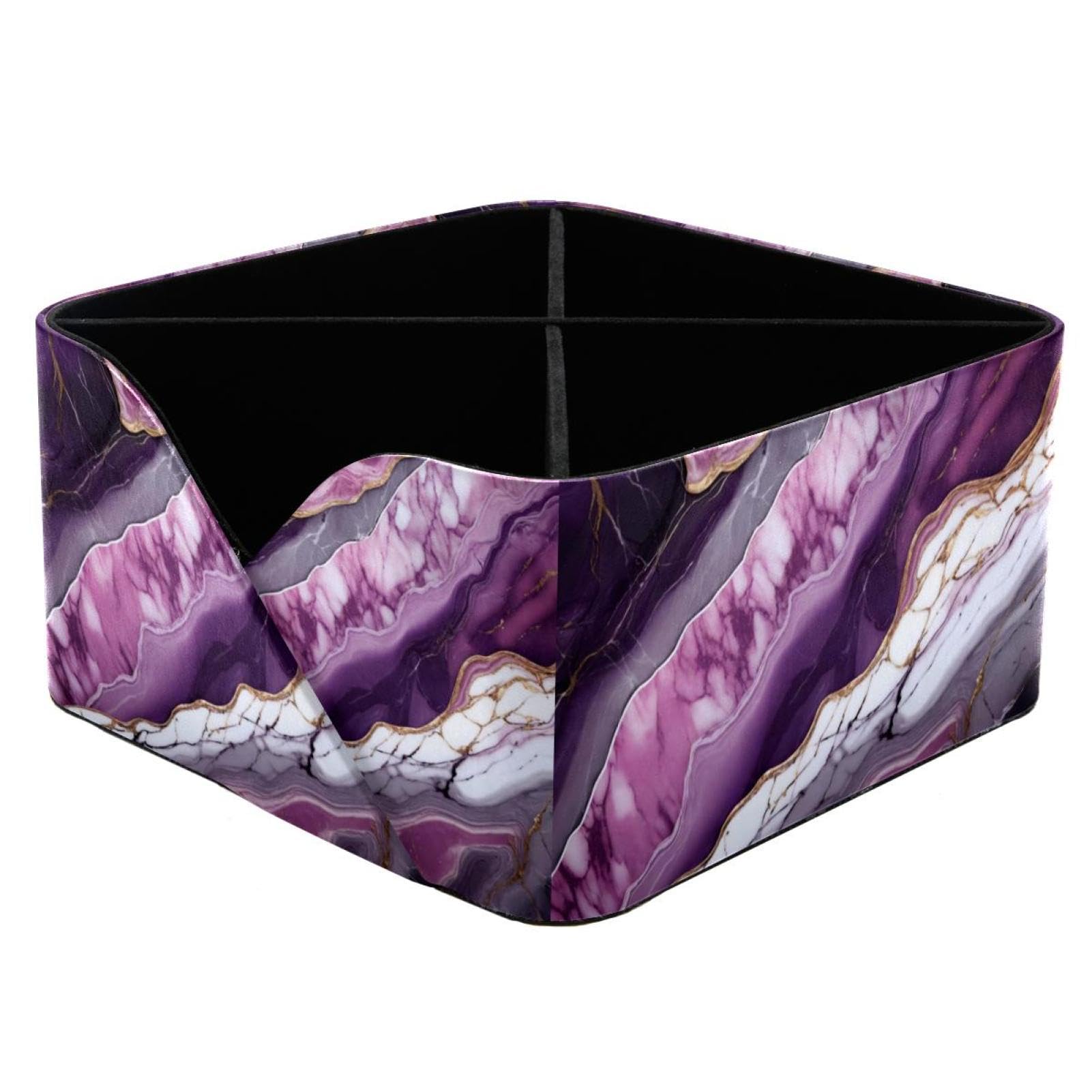 Organiseur de bureau marbre violet pour optimiser votre espace de travail à la maison