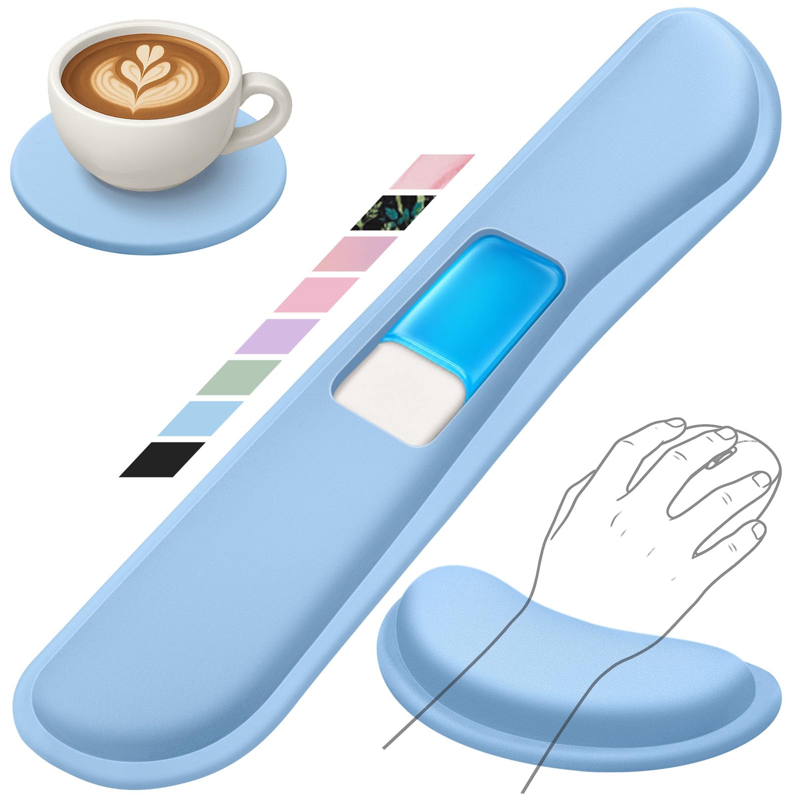 Keyboard Wrist Rest Set - Ergonomic Comfort -16