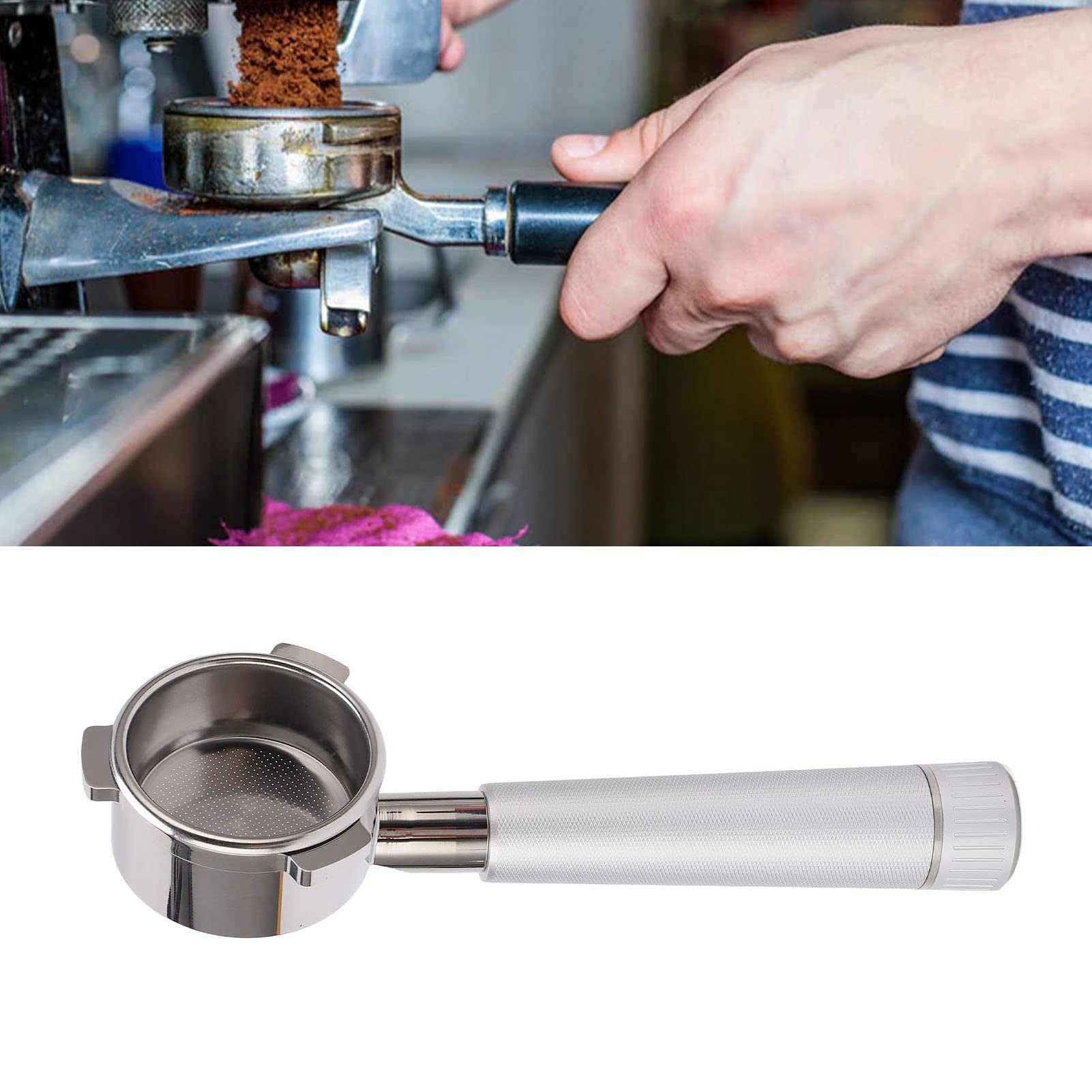 Porte-filtre à Café à Double Bec HURRISE - 54 Mm - Acier Inoxydable