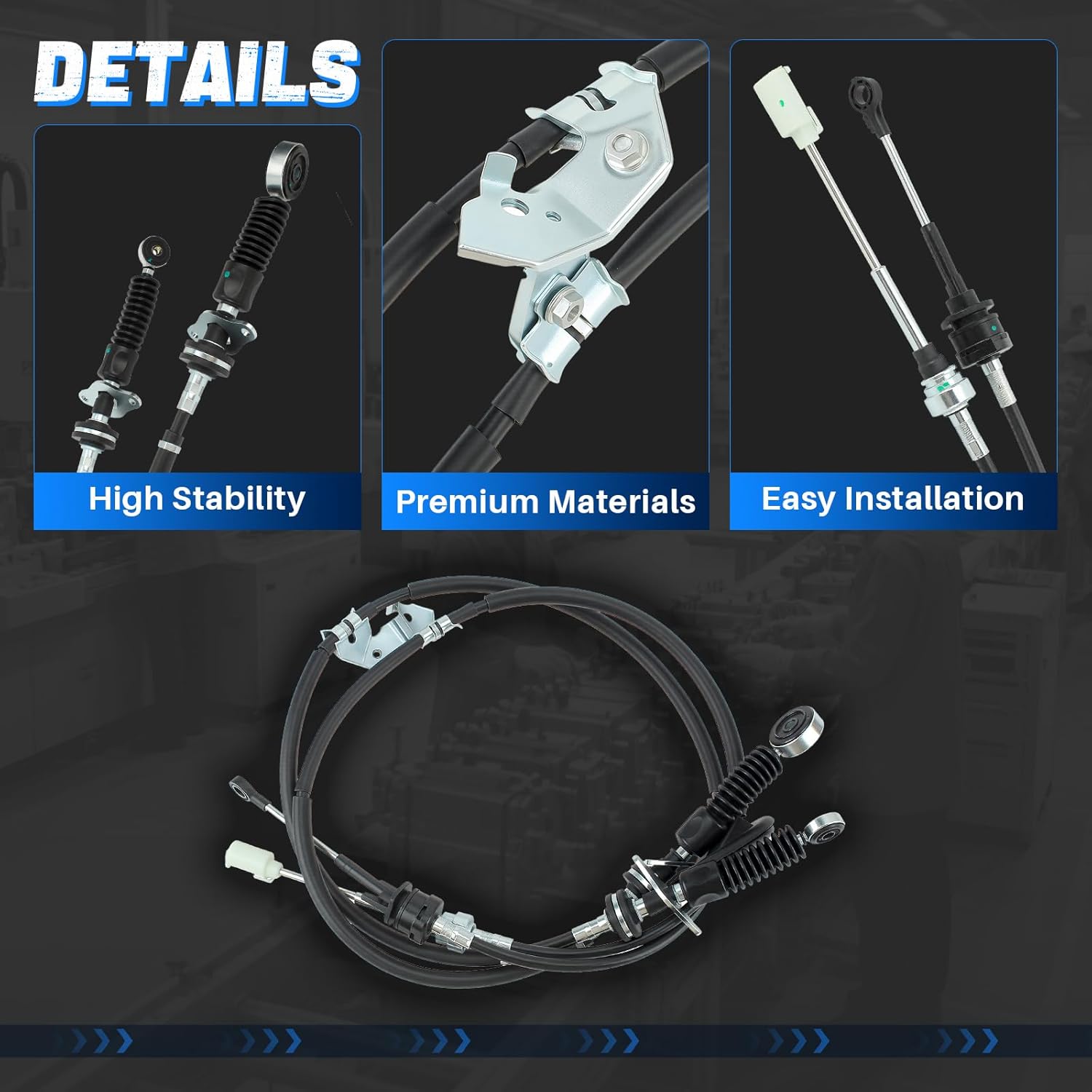 AUTOKAY Manual Shifter Cables 54310-SDA-L02 for Honda Accord K24 TSX 5/6 Speed 2003-2007