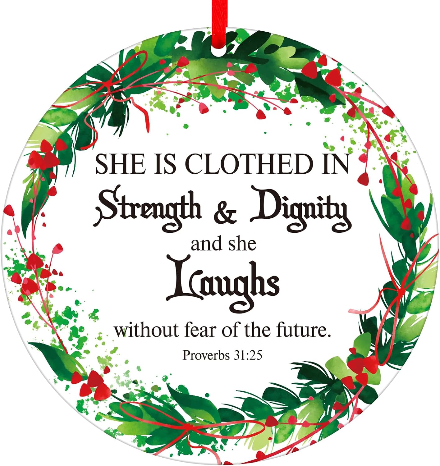 D4DREAM Religious Christmas Ornaments She is Clothed in